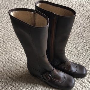 Vintage Waterproof Brown Tall Ladies Boots